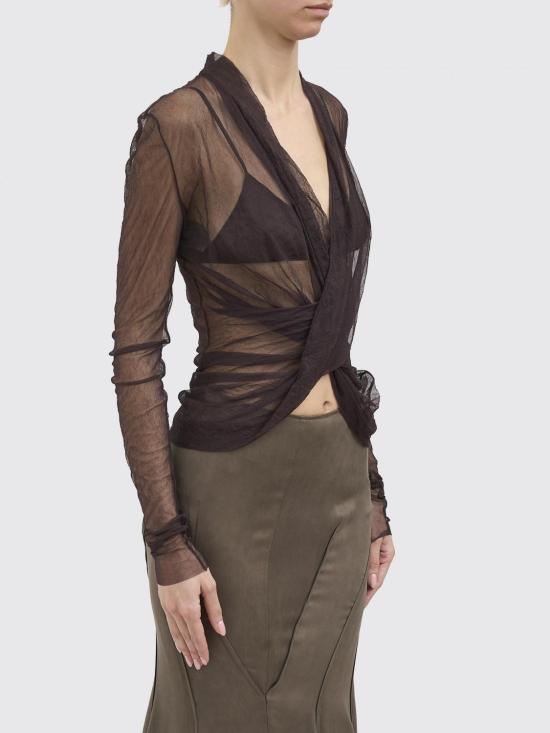 26SS 예후아판 블라우스 N1099 Brown - YEHUAFAN