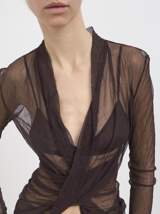 26SS 예후아판 블라우스 N1099 Brown - YEHUAFAN