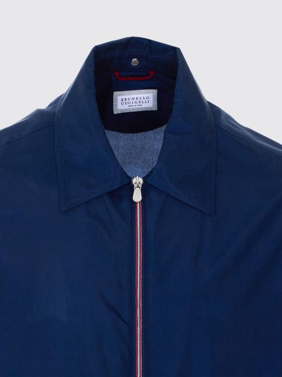 26SS 브루넬로 쿠치넬리 언라인드 멤브레인 실크 블루종 MZ4216570 C905 Blue - BRUNELLO CUCINELLI