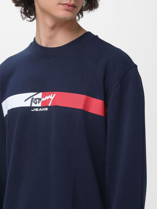 26SS 토미진 긴팔 티셔츠 DM0DM23019 C1G Blue - TOMMY JEANS