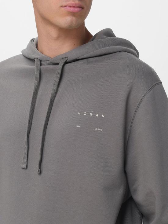 26SS 호간 후드 티셔츠 KQMB5522290ZFU B805 Grey - HOGAN