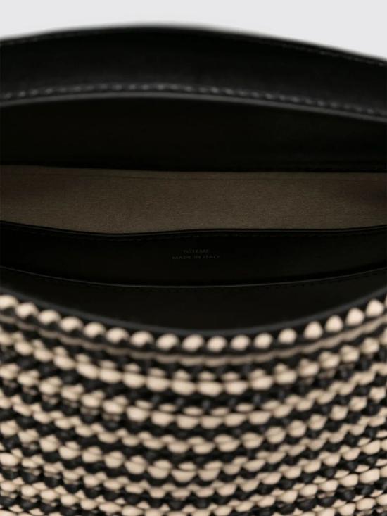 26SS 토템 T락 우븐 레더 탑핸들백 252WAL961LE0134 208 Black - TOTEME