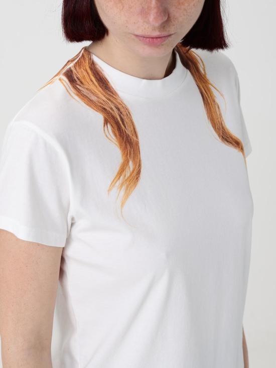 26SS MM6 메종마르지엘라 패턴 크루넥 티셔츠 S52GC0361M20048 101 White - MM6 MAISON MARGIELA