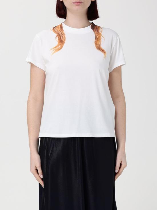 26SS MM6 메종마르지엘라 패턴 크루넥 티셔츠 S52GC0361M20048 101 White