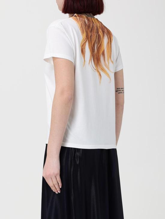 26SS MM6 메종마르지엘라 패턴 크루넥 티셔츠 S52GC0361M20048 101 White - MM6 MAISON MARGIELA