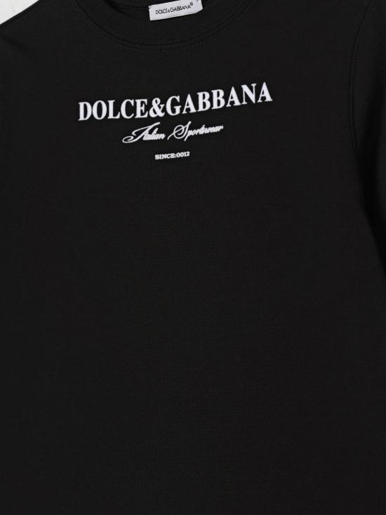 26SS [키즈] 돌체앤가바나 티셔츠 L4JTHUG7P1Y N0000 Black - DOLCE & GABBANA