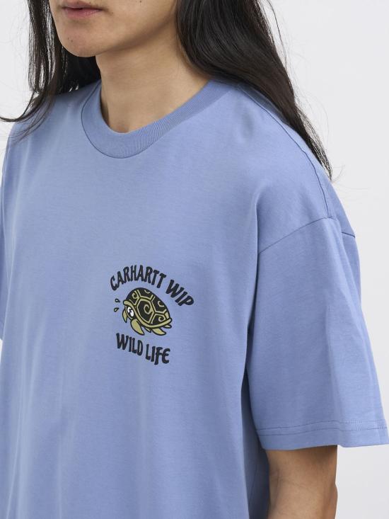 26SS 칼하트 WIP 숏슬리브 와일드 라이프 티셔츠 I036253 3HXXX Blue - CARHARTT WIP