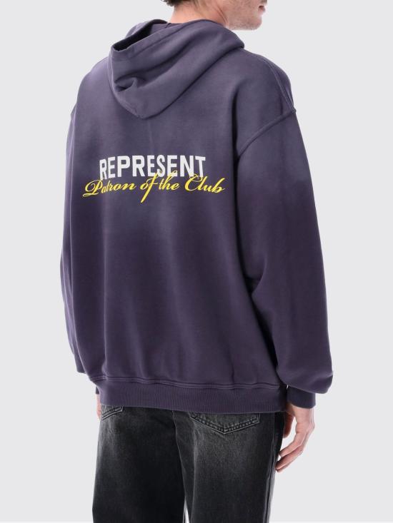 26SS 리프레젠트 후드 티셔츠 MLM4270 43 Violet - REPRESENT