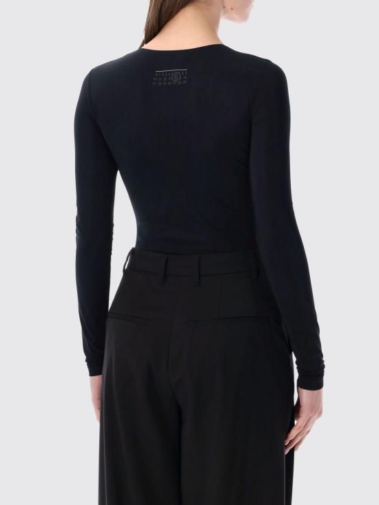 26SS MM6 메종마르지엘라 긴팔 티셔츠 S62NA0085S20518 900 Black - MM6 MAISON MARGIELA