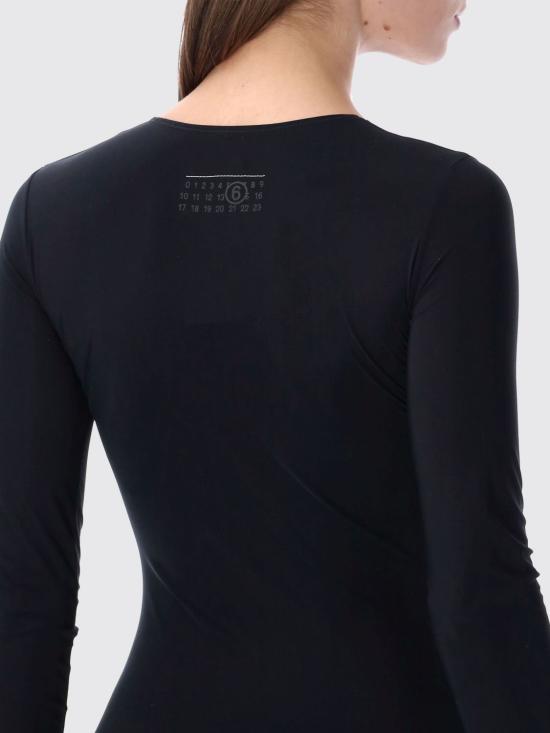 26SS MM6 메종마르지엘라 긴팔 티셔츠 S62NA0085S20518 900 Black - MM6 MAISON MARGIELA