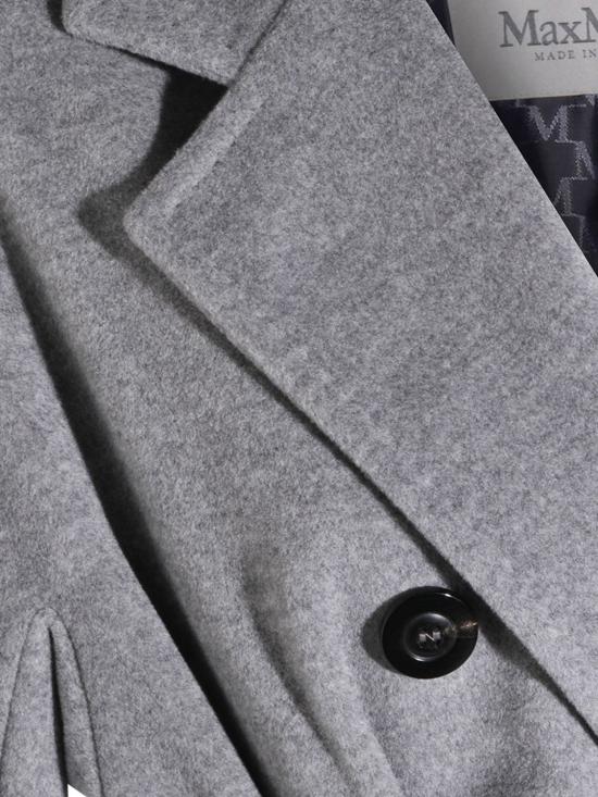 26SS 막스마라 마담 더블 브레스티드 코트 2611018011600 818 Grey 1 - MAX MARA