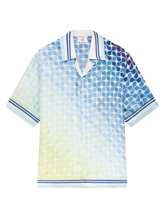 26SS 카사블랑카 반팔 셔츠 MSS26SH00306 SILKTWILL Clear Blue