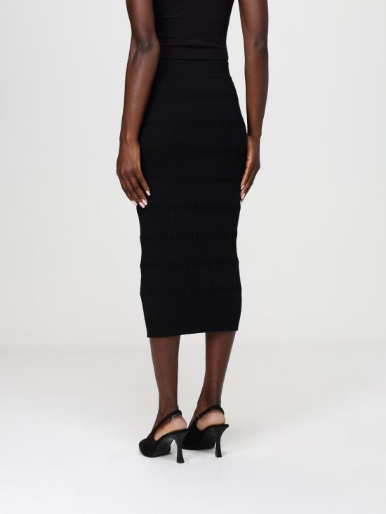 26SS 리우조 미디 스커트 CA6218MS55N 22222 Black - LIU JO