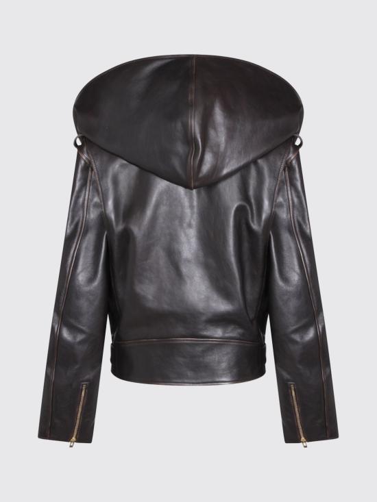 26SS 알라이아 가죽 자켓 AA9V0428X101C 994 Ebony - ALAIA