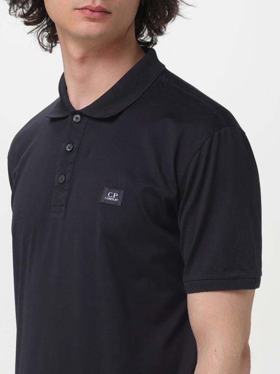 26SS 씨피 컴퍼니 폴로 티셔츠 20CMPL115A006374G 999 Black - C.P. COMPANY
