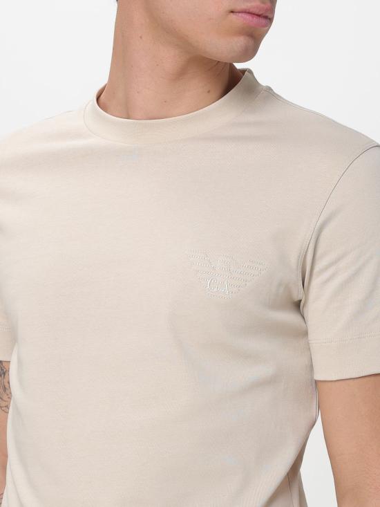 26SS 엠포리오 아르마니 반팔 티셔츠 EM004911AF13715 M1353 Beige - EMPORIO ARMANI