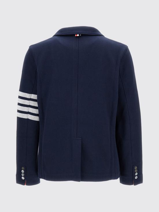 26SS 톰브라운 더블 페이스 니트 4바 색 재킷 MJT575A07545 415 Blue - THOM BROWNE