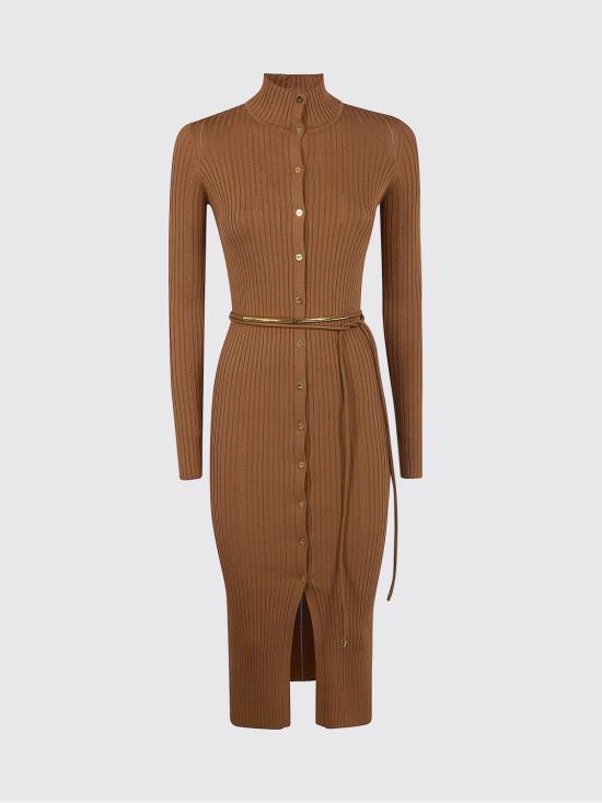 26SS 엘리자베타프랜치 롱 원피스 AM15S61E2 600 Brown - ELISABETTA FRANCHI