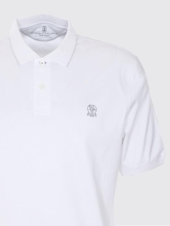 26SS 브루넬로 쿠치넬리 폴로 티셔츠 M0B139779G CW787 White - BRUNELLO CUCINELLI