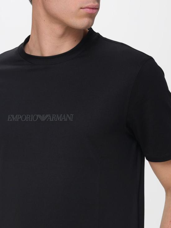 26SS 엠포리오 아르마니 반팔 티셔츠 EM004583AF13669 MC540 Black 1 - EMPORIO ARMANI