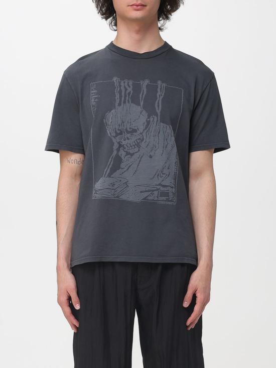 26SS 아워레가시 박스 티셔츠 앵그리 팬 메일 프린트 M2266BA Grey