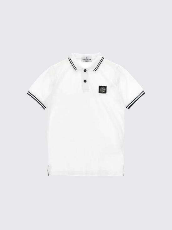 26SS [키즈] 스톤 아일랜드 폴로 셔츠 2200001S0018 V1001 White