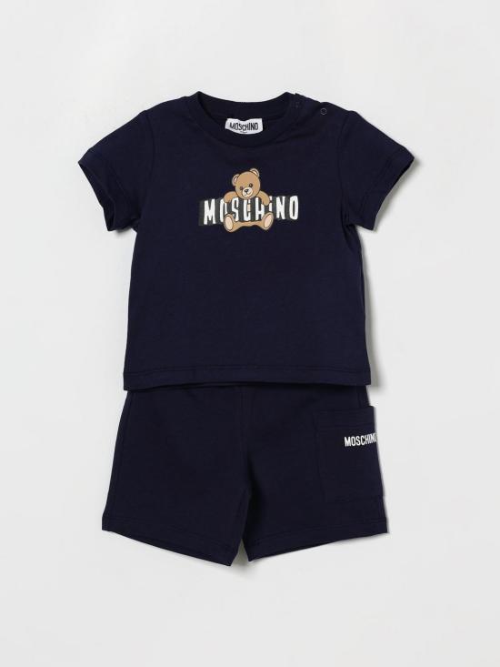 26SS [키즈] 모스키노 오버롤 MUG01ULCA19 40016 Blue