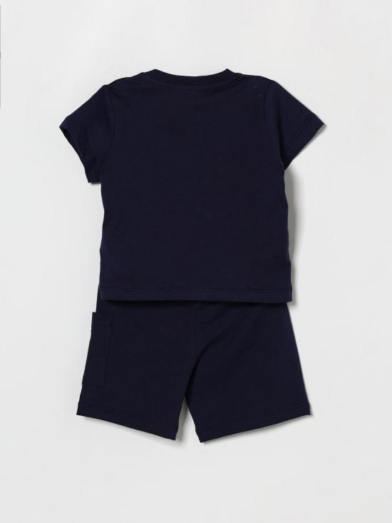 26SS [키즈] 모스키노 오버롤 MUG01ULCA19 40016 Blue - MOSCHINO