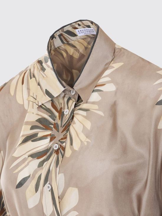 26SS 브루넬로 쿠치넬리 셔츠 MQ967RH216 C009 Kaki - BRUNELLO CUCINELLI