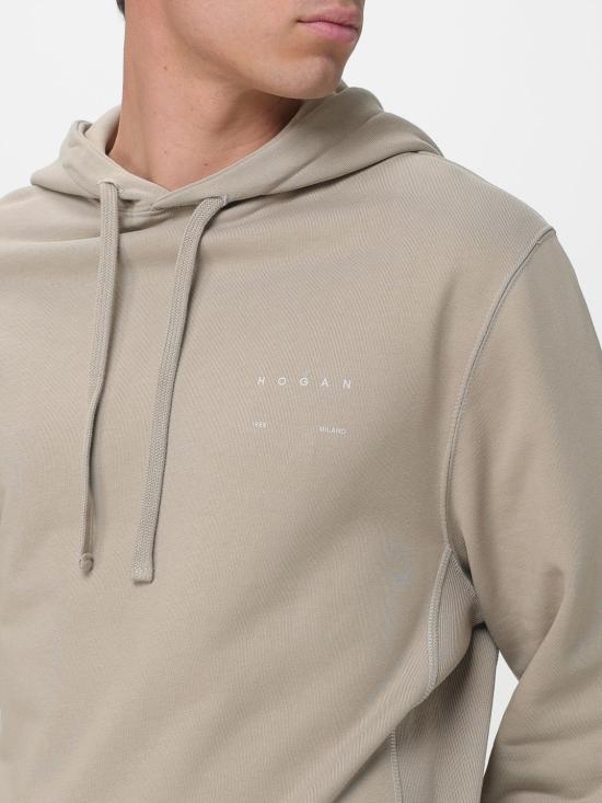 26SS 호간 후드 티셔츠 KQMB5522290ZFU C004 Mud - HOGAN