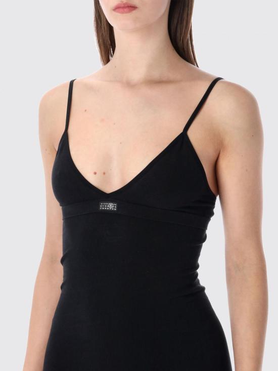 26SS MM6 메종마르지엘라 롱 원피스 MKH750010 001 Black - MM6 MAISON MARGIELA