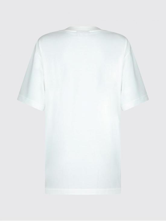 26SS 구찌 로고 프린트 코튼 저지 실크 티셔츠 865015XJHUF 9280 White - GUCCI