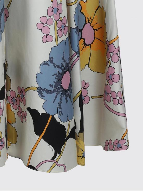 26SS 마르니 롱 원피스 ABMA1551A1UTC581 MFW08 Yellow Cream - MARNI