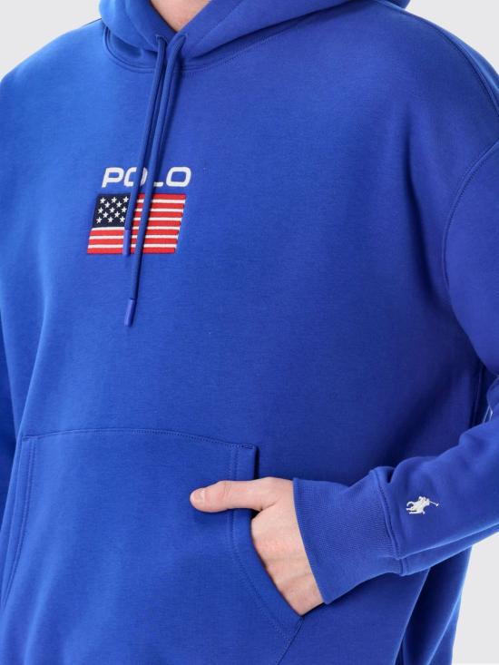 26SS 폴로 랄프로렌 후드 티셔츠 710P05442 002 Royal Blue - POLO RALPH LAUREN