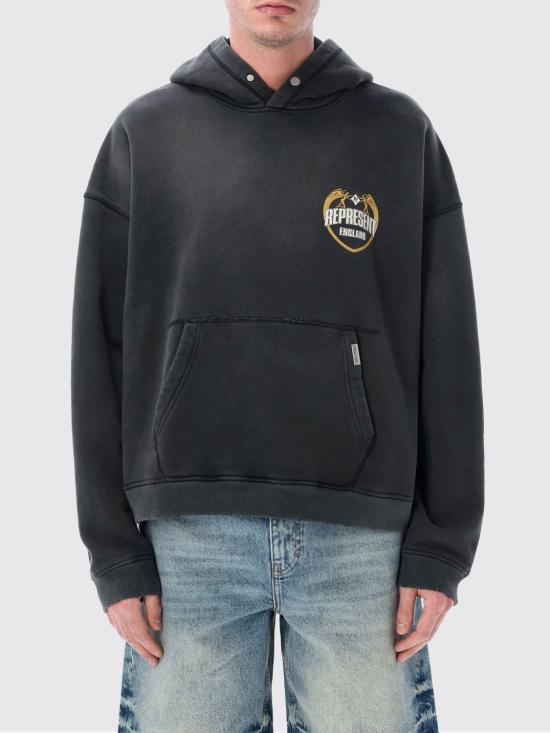 26SS 리프레젠트 후드 티셔츠 MLM100368 04 Black