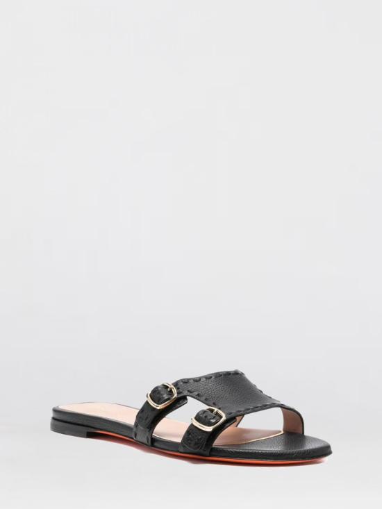 26SS 산토니 뮬/슬리퍼 WHPF72114HA1TWKA N01 Black - SANTONI