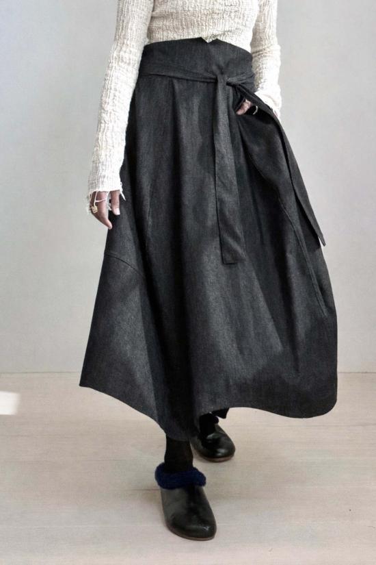  예세이트 데님 스커트 예사엣 루암 - YESAET