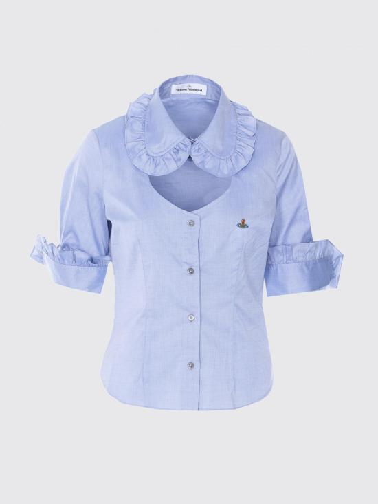 26SS 비비안웨스트우드 셔츠 1501006IW01ES K403 Blue - VIVIENNE WESTWOOD