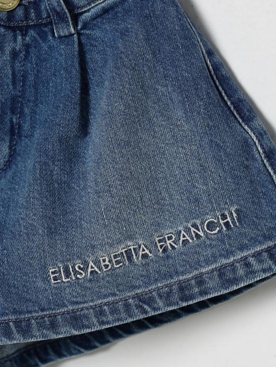 26SS [키즈] 엘리자베타프랜치 쇼츠/버뮤다 EGBE0300DF011 4039 Denim - ELISABETTA FRANCHI