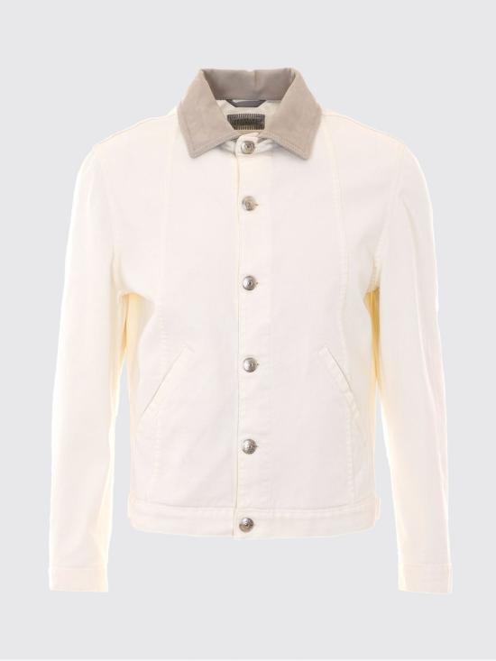 26SS 브루넬로 쿠치넬리 가먼트 다이 재킷 M277P6911 CTI79 White - BRUNELLO CUCINELLI