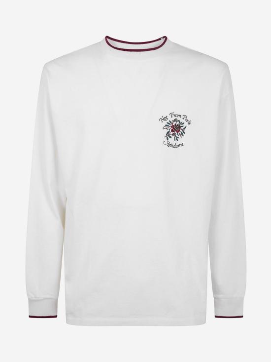 26SS 드롤드무슈 긴팔 티셔츠 JTS287CO248 OFF White - DROLE DE MONSIEUR