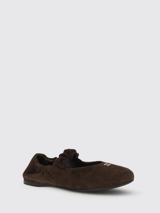 26SS 미우미우 플랫 슈즈 5F340EFD005008 F0003 Dark - MIU MIU