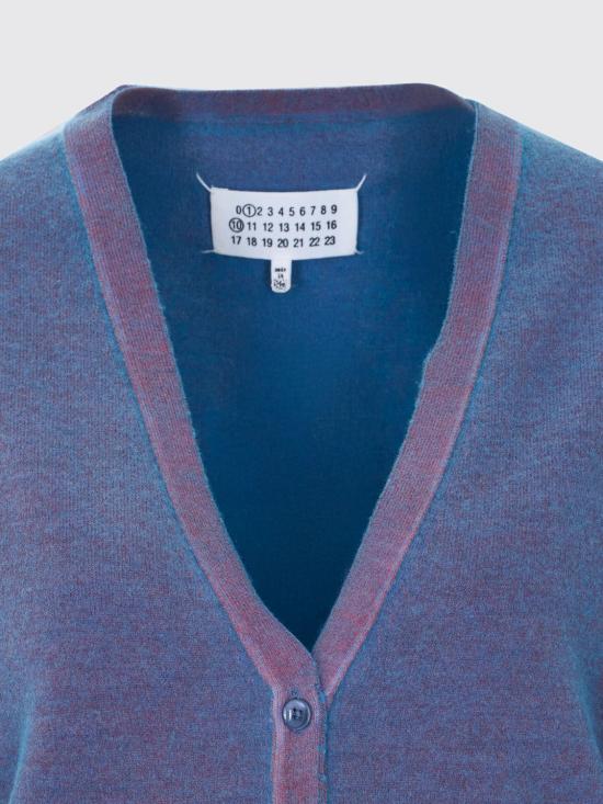 26SS 마르지엘라 버진 울 브이넥 카디건 S51HP0029M13224 001F Blue - MAISON MARGIELA