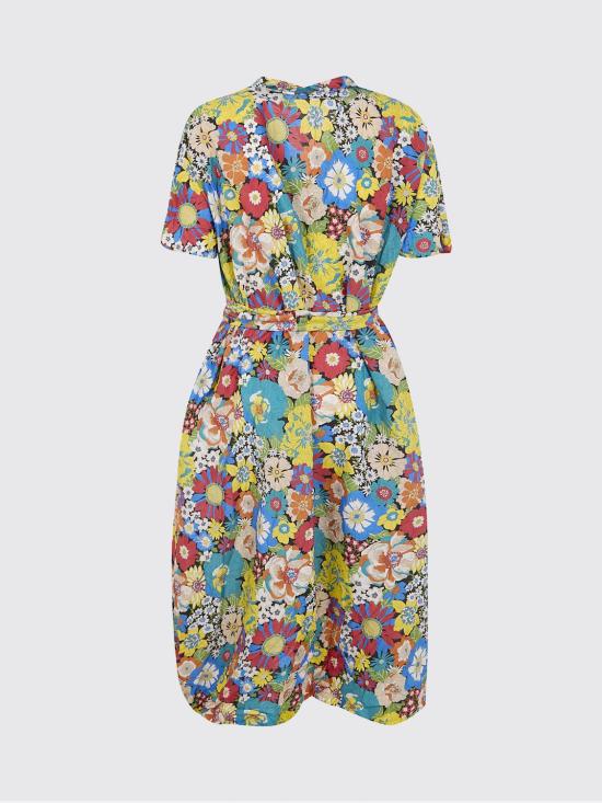 26SS 다니엘라 그레지스 롱 원피스 A34AMLY1 BLACK BACKGROUND COLORED SUNFLOWERS Black - DANIELA GREGIS