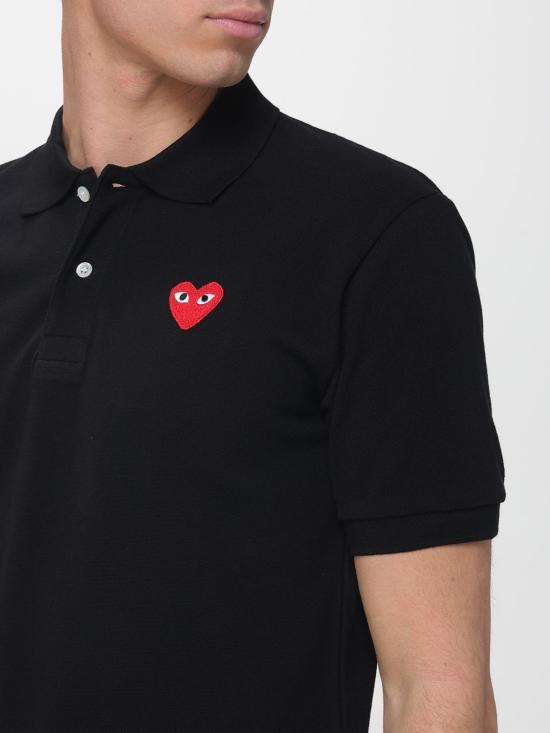 26SS 꼼데가르송 폴로 티셔츠 AXT006051 1 Black - COMME DES GARCONS