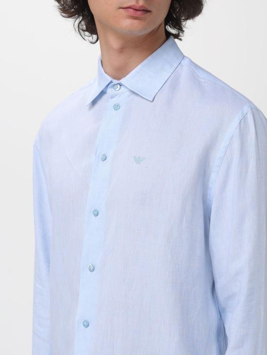 26SS 엠포리오 아르마니 긴팔 셔츠 EM000099TE10157 O9002 Gnawed Blue - EMPORIO ARMANI