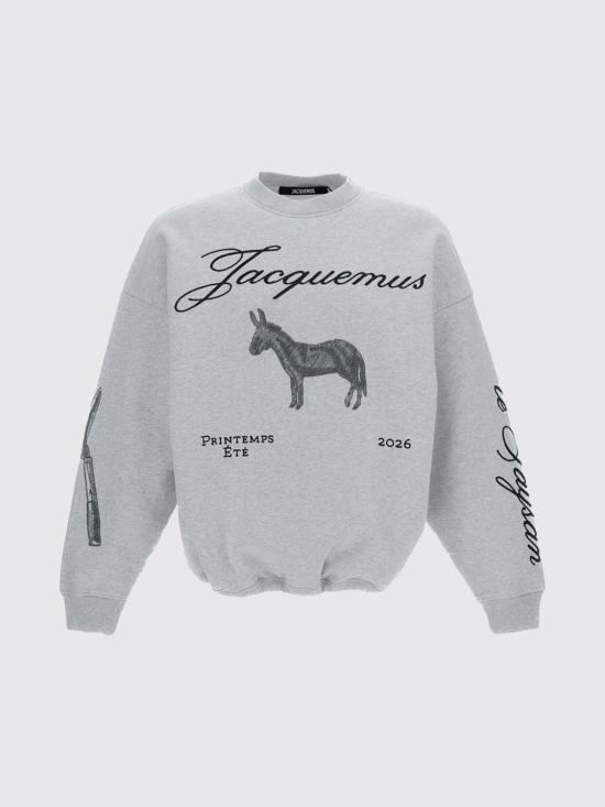 26SS 자크뮈스 긴팔 티셔츠 SSM00314AJ00174 9DS Grey - JACQUEMUS