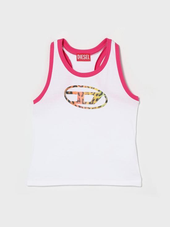 26SS [키즈] 디젤 티셔츠 J02742 00YI9 K100 White