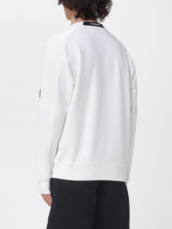 26SS 씨피 컴퍼니 다이애그널 레이즈드 플리스 스웨트셔츠 RCCMSS713A005086W 103 White - C.P. COMPANY