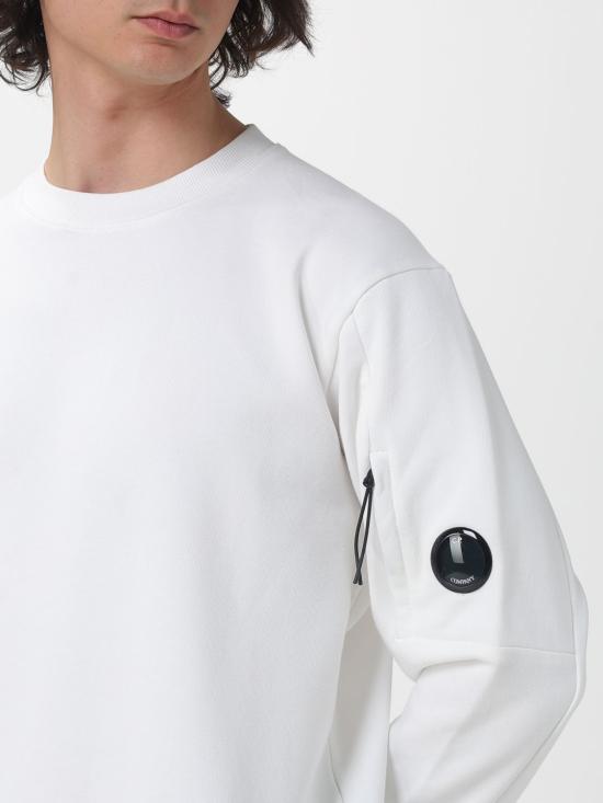 26SS 씨피 컴퍼니 다이애그널 레이즈드 플리스 스웨트셔츠 RCCMSS713A005086W 103 White - C.P. COMPANY